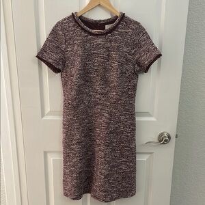 NWT LOFT Maroon Short-Sleeved Dress